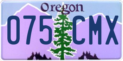 OR license plate 075CMX