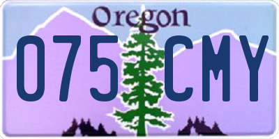 OR license plate 075CMY