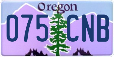 OR license plate 075CNB
