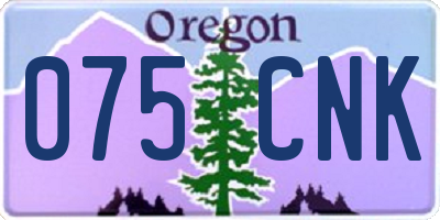 OR license plate 075CNK