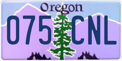 OR license plate 075CNL