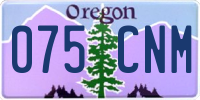 OR license plate 075CNM