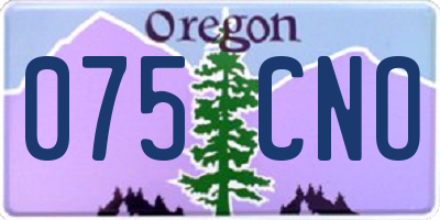 OR license plate 075CNO