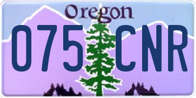 OR license plate 075CNR