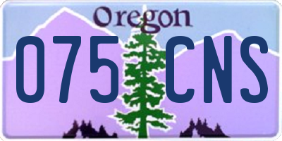 OR license plate 075CNS