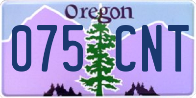 OR license plate 075CNT
