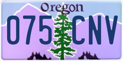OR license plate 075CNV