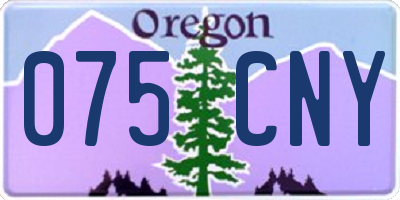 OR license plate 075CNY