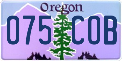OR license plate 075COB