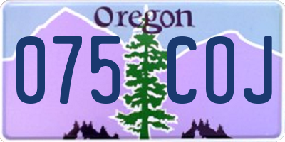 OR license plate 075COJ