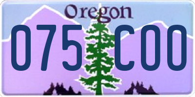 OR license plate 075COO