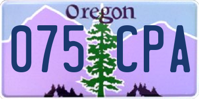 OR license plate 075CPA