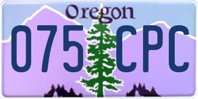 OR license plate 075CPC