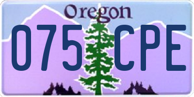OR license plate 075CPE