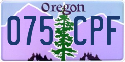 OR license plate 075CPF