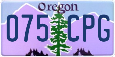 OR license plate 075CPG