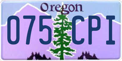 OR license plate 075CPI