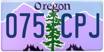OR license plate 075CPJ