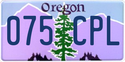 OR license plate 075CPL
