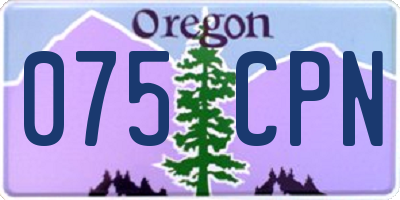 OR license plate 075CPN