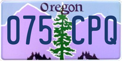 OR license plate 075CPQ