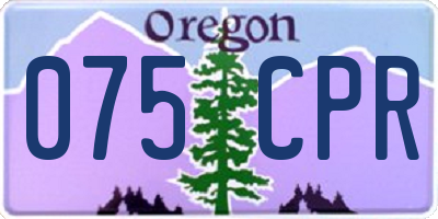 OR license plate 075CPR