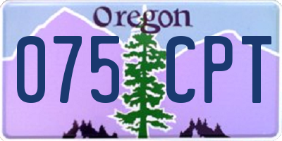 OR license plate 075CPT