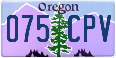 OR license plate 075CPV