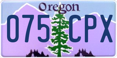 OR license plate 075CPX