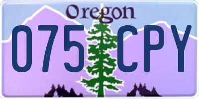 OR license plate 075CPY
