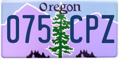 OR license plate 075CPZ