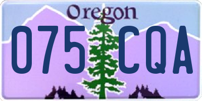 OR license plate 075CQA