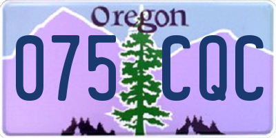 OR license plate 075CQC