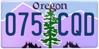 OR license plate 075CQD