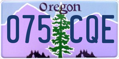 OR license plate 075CQE