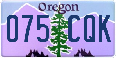 OR license plate 075CQK