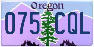 OR license plate 075CQL