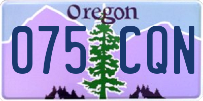 OR license plate 075CQN