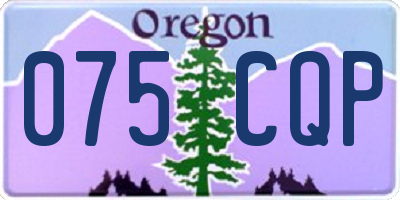 OR license plate 075CQP