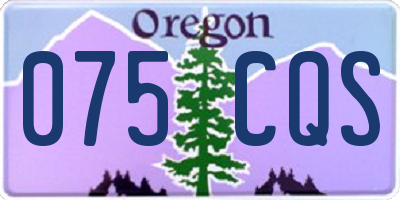 OR license plate 075CQS