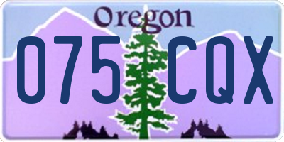 OR license plate 075CQX