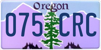 OR license plate 075CRC