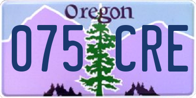 OR license plate 075CRE