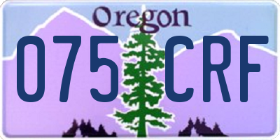 OR license plate 075CRF