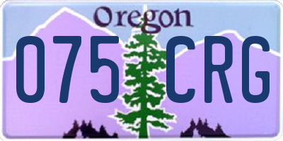 OR license plate 075CRG