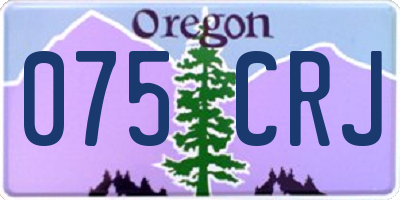 OR license plate 075CRJ