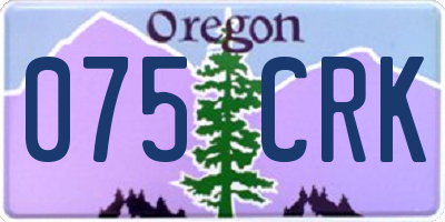 OR license plate 075CRK