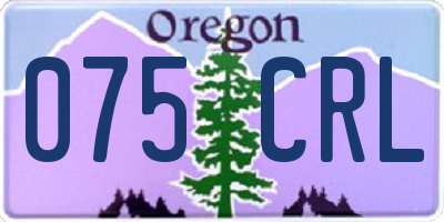 OR license plate 075CRL