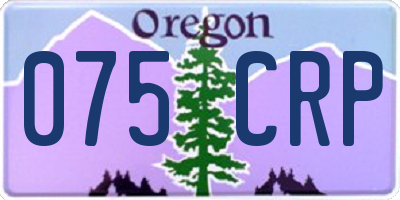 OR license plate 075CRP