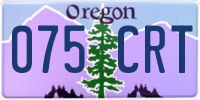 OR license plate 075CRT